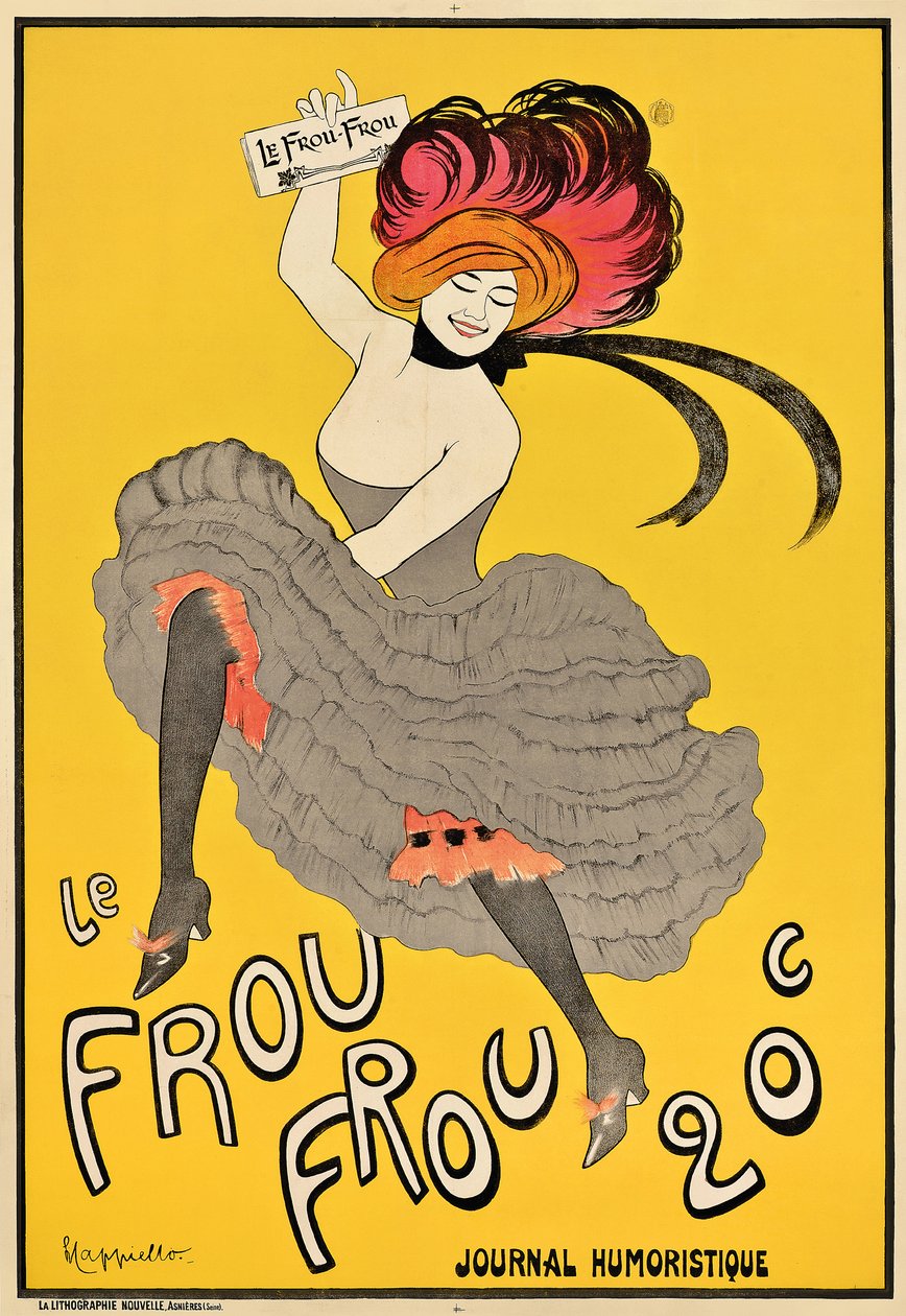 Plakát inzerující francouzský časopis "Le Frou Frou", 1899 od Leonetto Cappiello