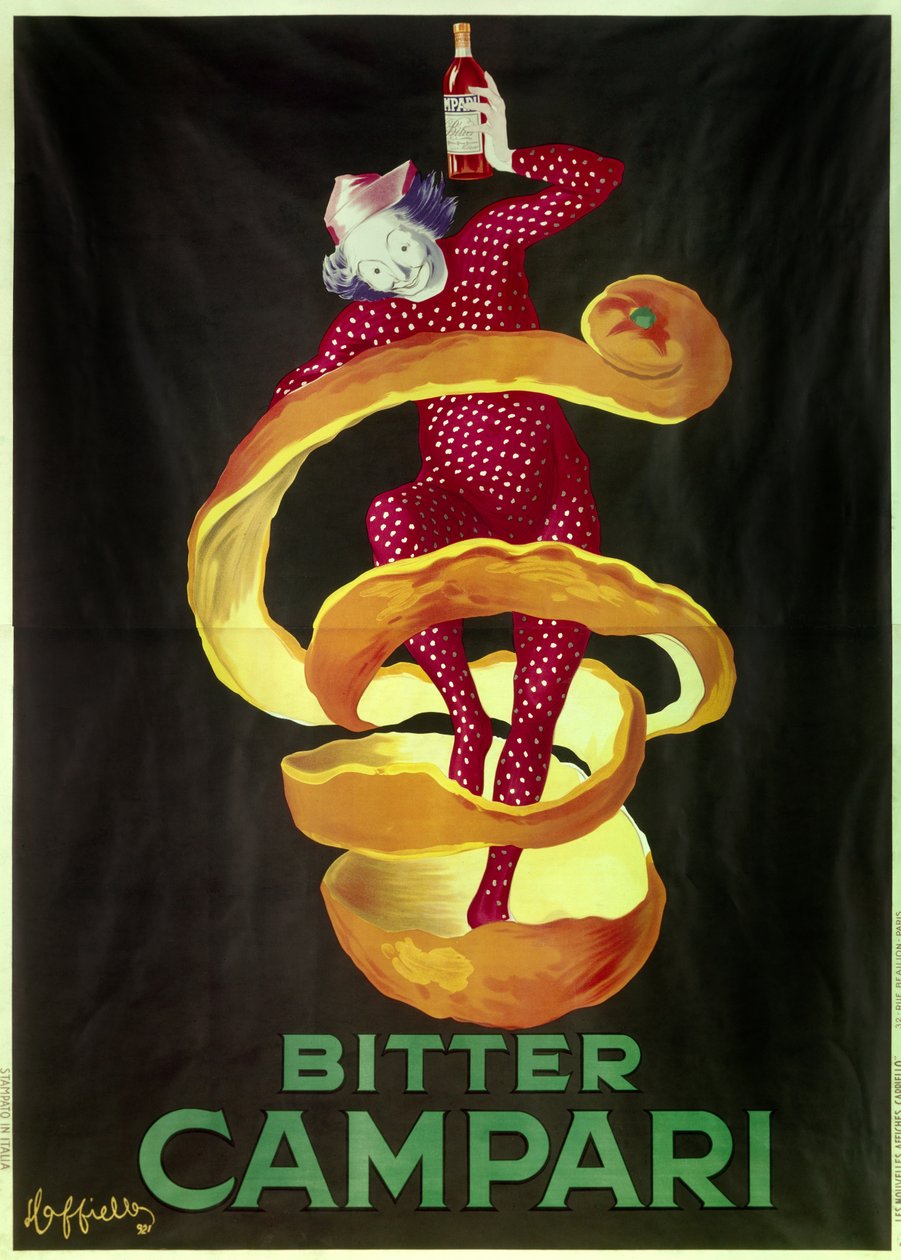 Plakát k aperitivu Bitter Campari. Ilustrace Leonetto Cappiello (1875-1942) 1921 Paříž, dekorativní umění od Leonetto Cappiello