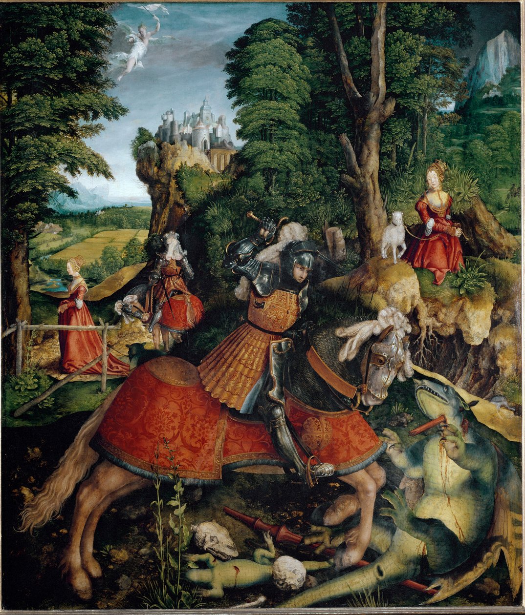 Svatý Jiří zabíjející draka (obraz od Leonhard Beck