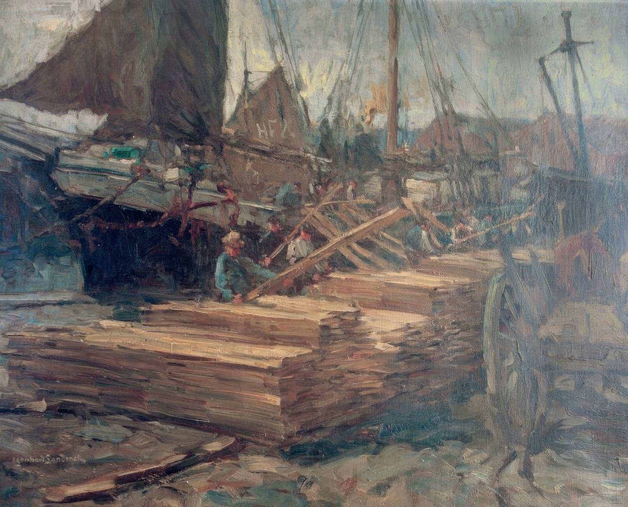 Při hašení dřeva od Leonhard Sandrock