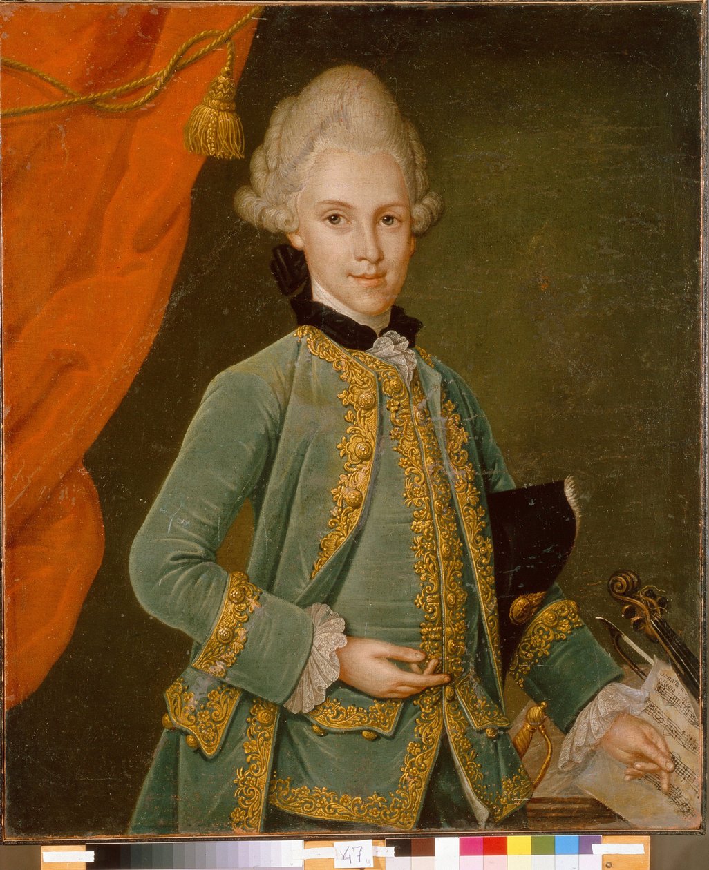 Portrét hraběte Karla Gustava von Simolin (1715-1777). Obraz Leonharda Schorera (1715-1777), olej na plátně. německé umění od Leonhard Schorer