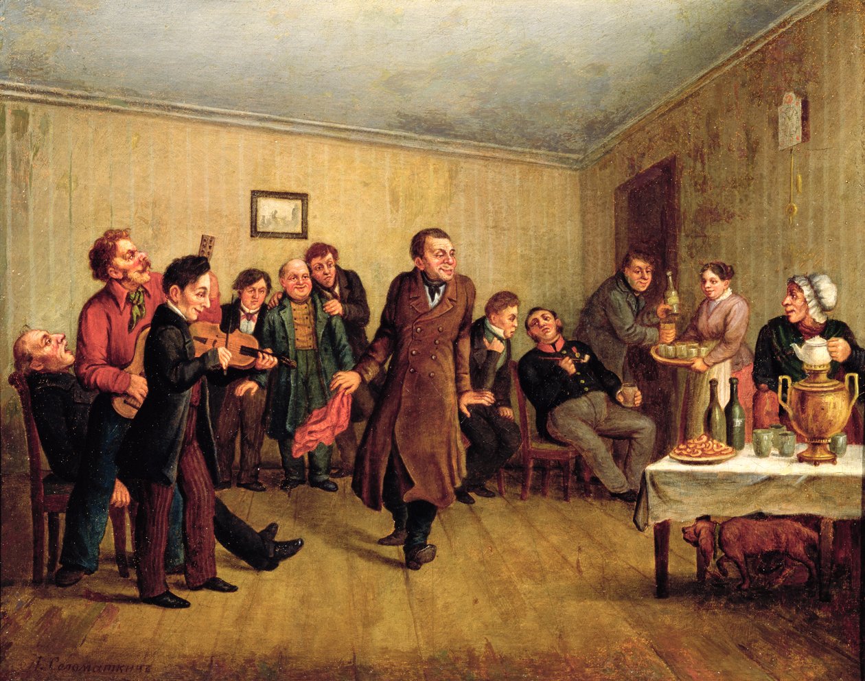 Kupecký večerní večírek od Leonid Ivanovich Solomatkin