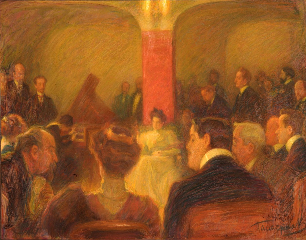 Koncert Wandy Landowské, 1907 od Leonid Osipovic Pasternak