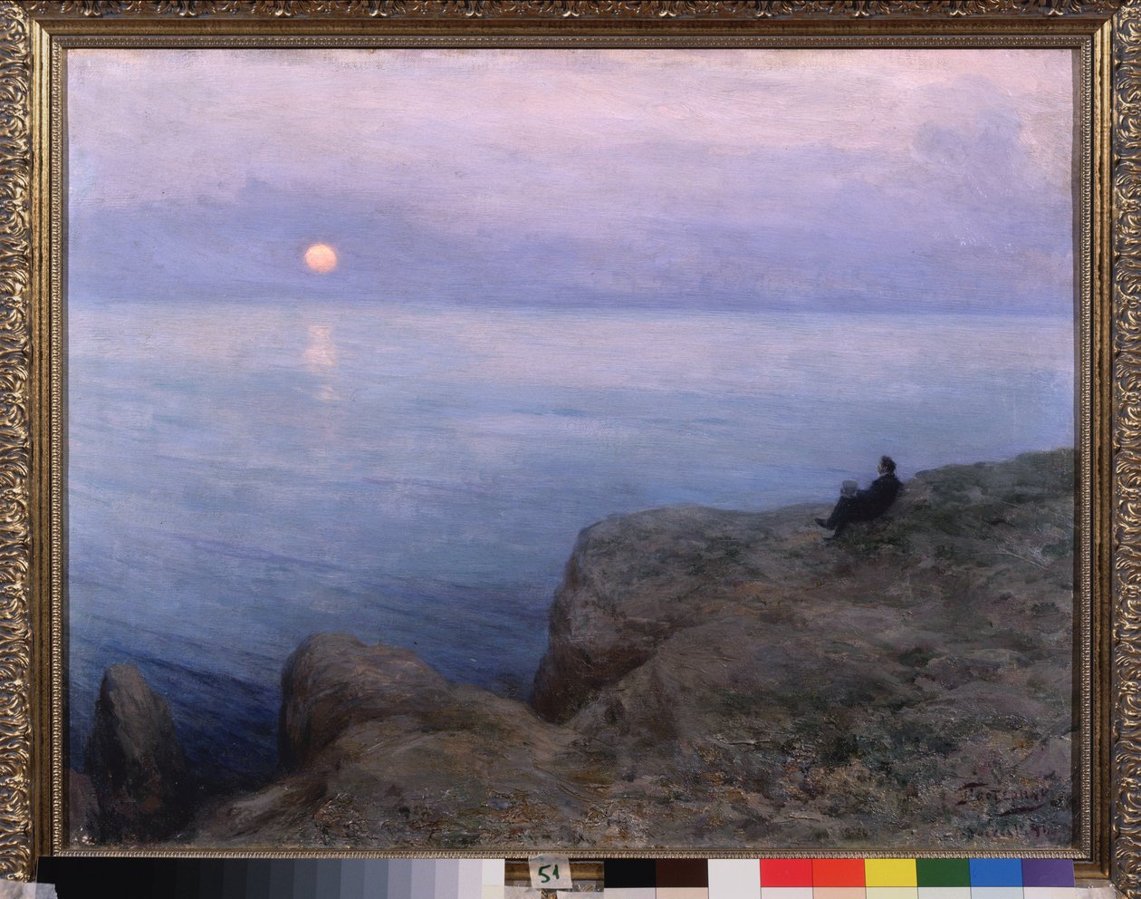Básník Alexandr Puškin (1799-1837) na břehu. Dílo Leonida Osipoviče Pasternaka (1862-1945), pastel na kartonu od Leonid Osipovic Pasternak