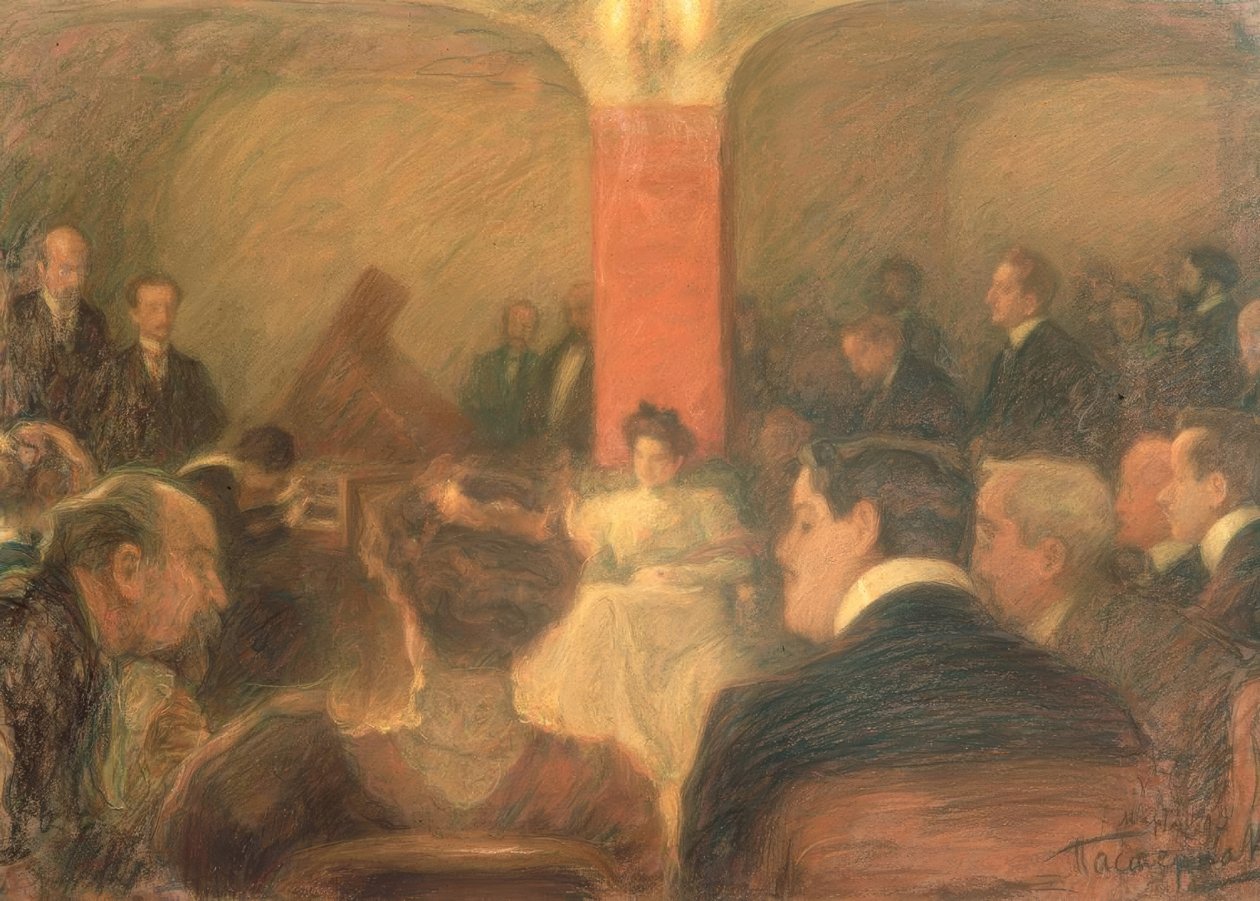 Koncert cembalistky Wandy Alexandry Landowské (1879–1959) od Leonid Osipovic Pasternak
