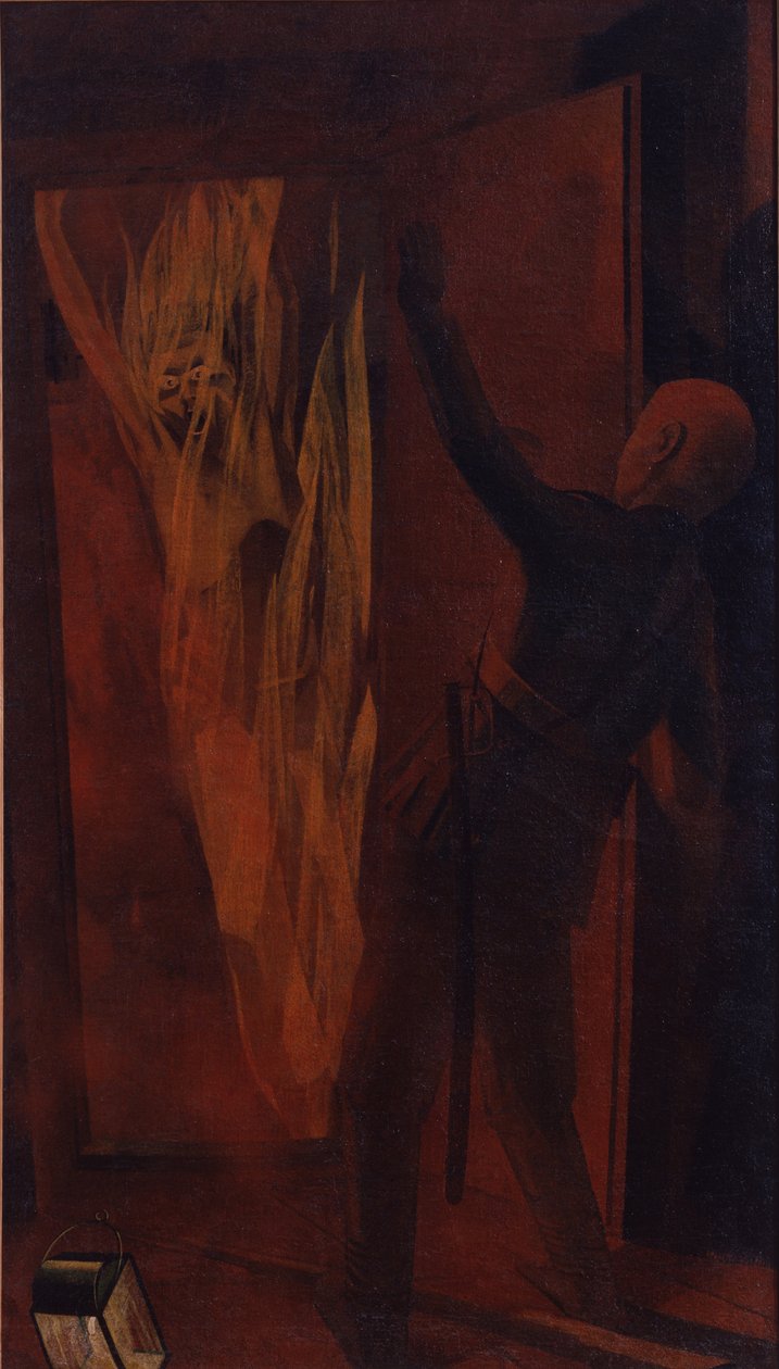 Sebeupálení člena teroristické organizace People’s Will, 1928 od Leonid Terentievich Chupyatov