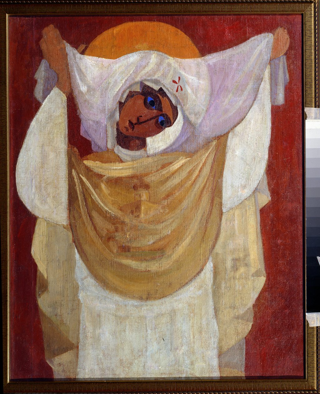 ""Panna pomoci"" Obraz Leonida Terentieviče Čupjatova (1890-1941) 1920-1930 Soukromá sbírka od Leonid Terentlevich Chupyatov