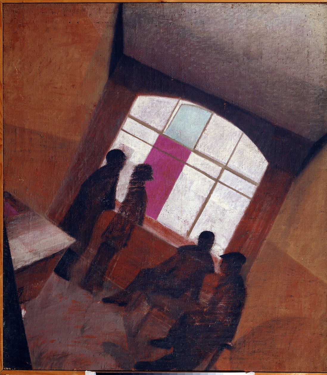"Siluety v pokoji"" Obraz Leonida Terentieviče Čupjatova (Chupiatov) (1890-1941) cca 1920 Soukromá sbírka od Leonid Terentlevich Chupyatov