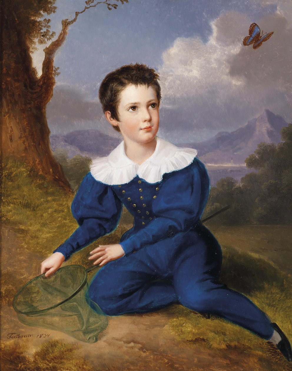 Portrét Maxmiliána barona von Hammer-Purgstall (podle nápisu na zadní straně), signováno a datováno Fertbauerem 1834 od Leopold Fertbauer