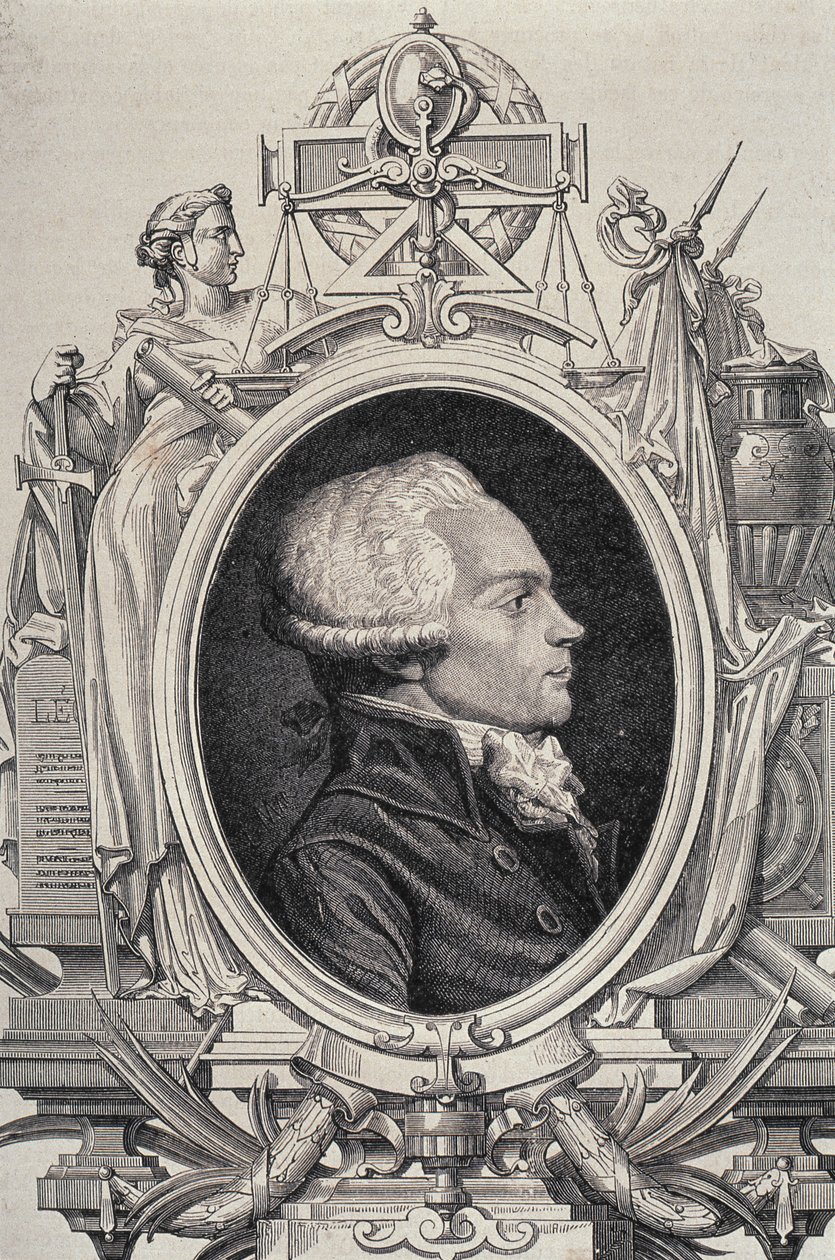 Portrét Maximiliena de Robespierre (1758-94) od Leopold Mar