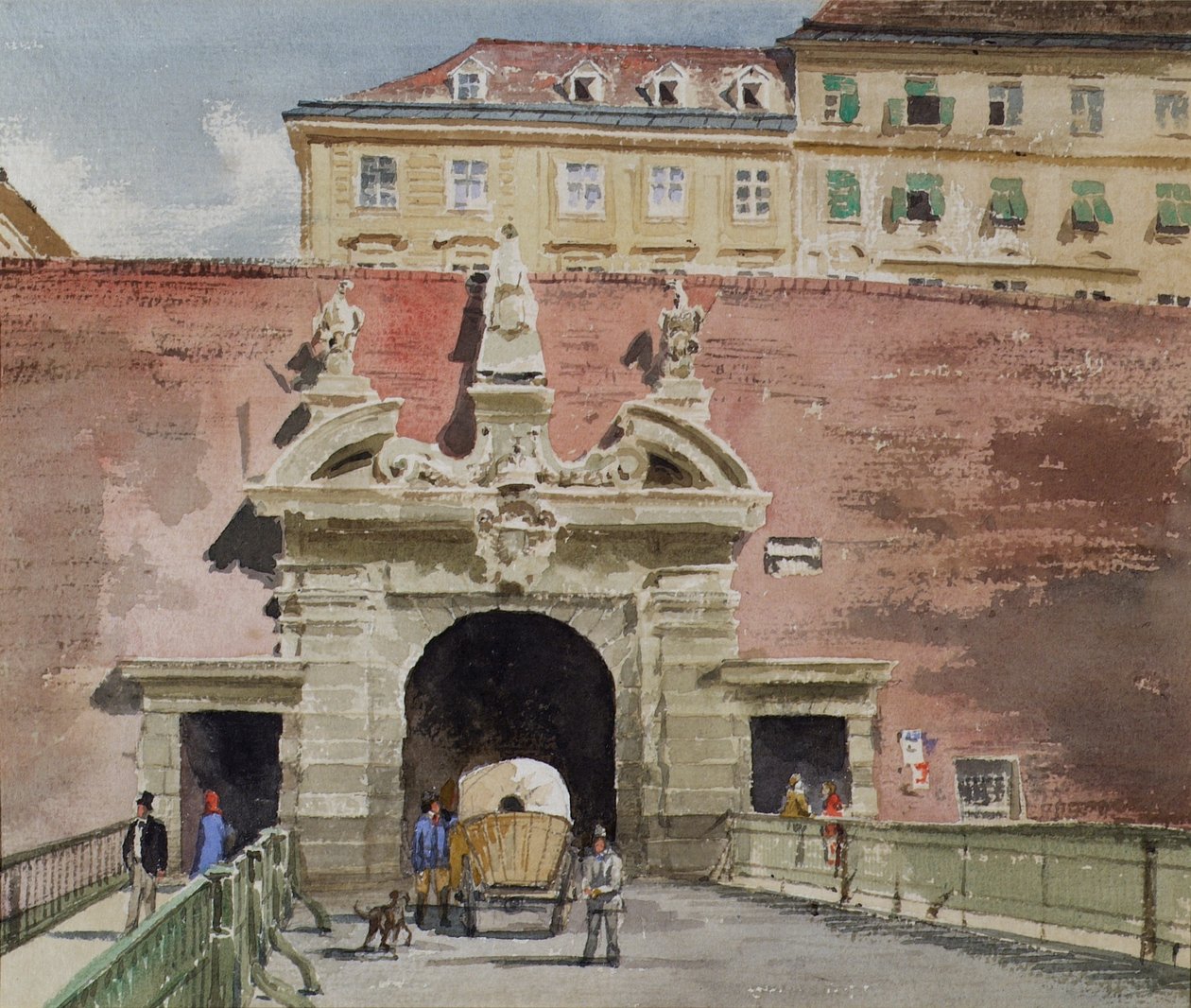 Starý Kärntnertor ve Vídni zvenčí od Leopold Blonder