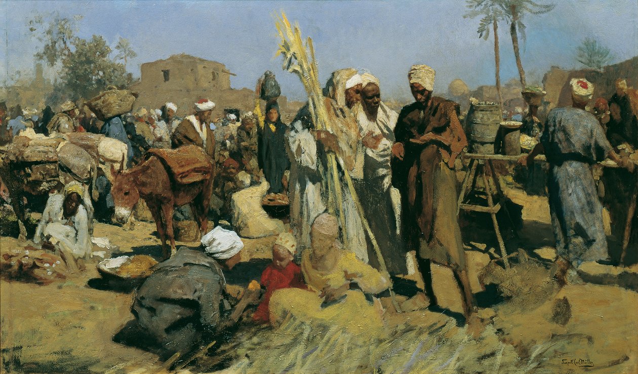 trh s cukrovou třtinou od Leopold Carl Muller