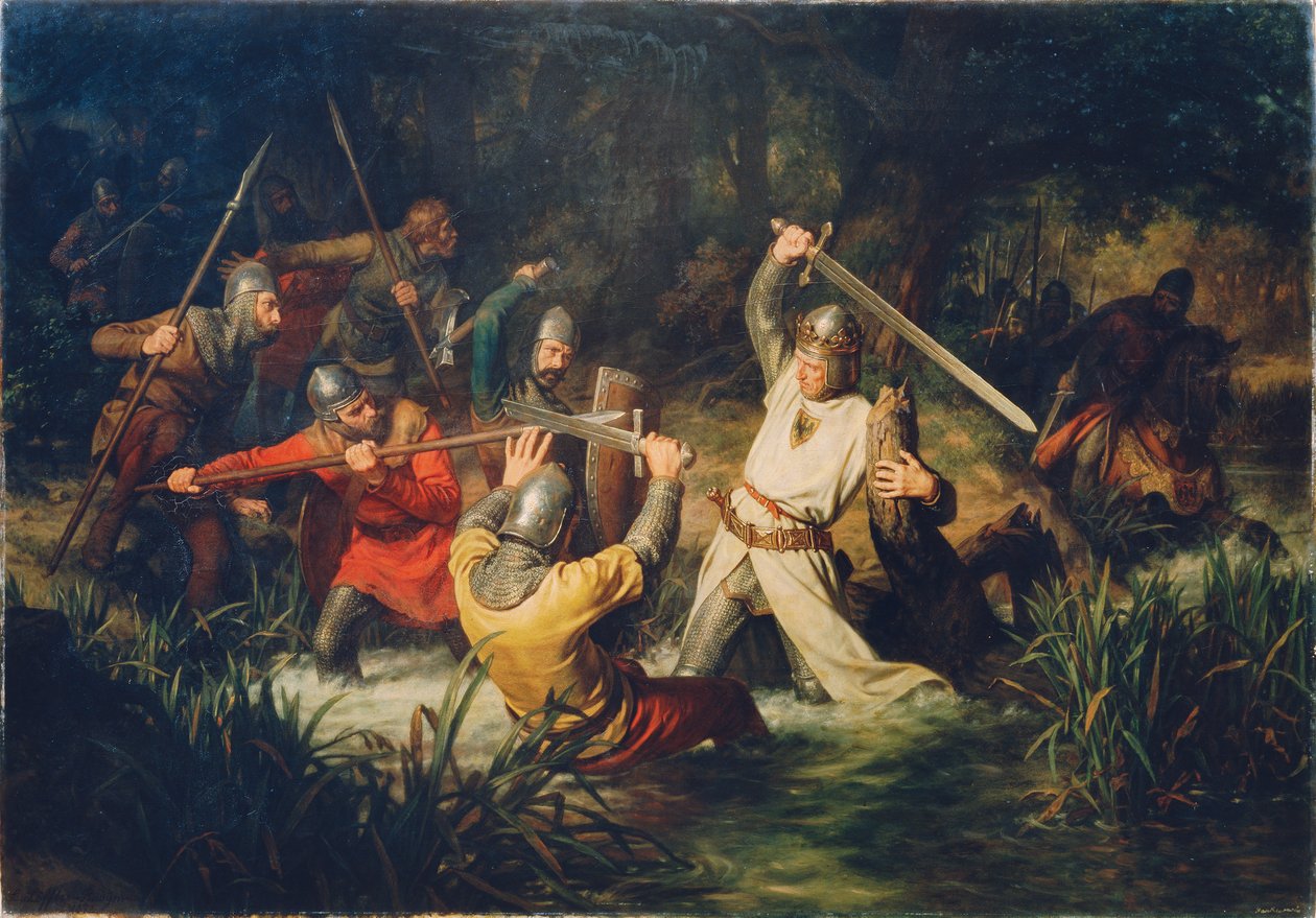 Rudolf Habsburský ve smrtelném nebezpečí, 1872. od Leopold Edler von Löffler Radymno