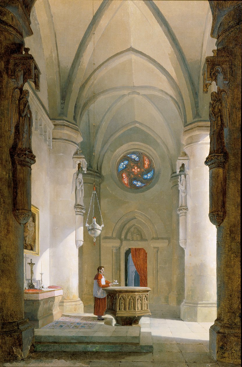 Interiér baptisteria od Leopold Ernst