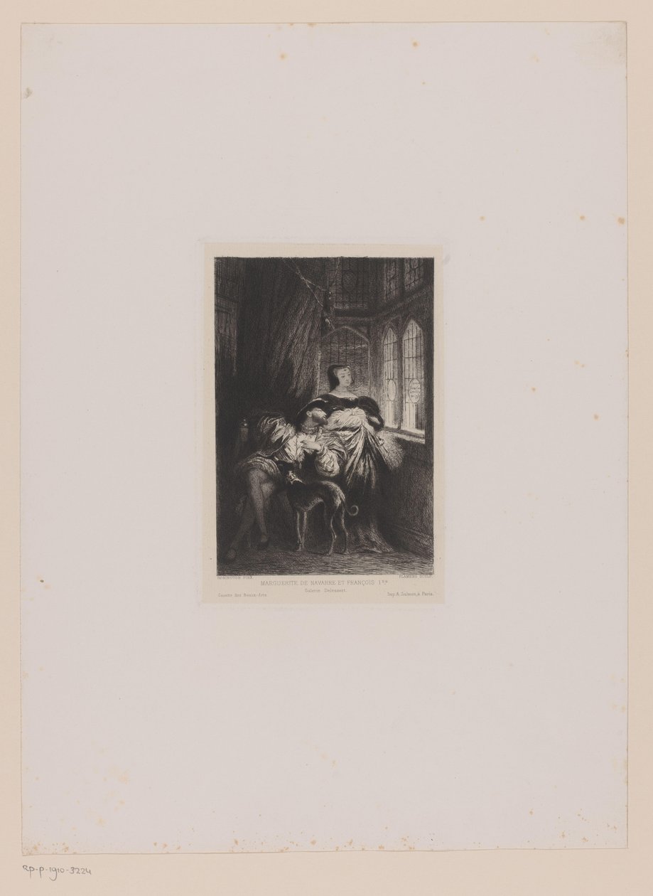 Dvojportrét Markéty z Valois a Františka I. Francouzského Marguerite de Navarre et François Ier (název na objektu) od Leopold Flameng