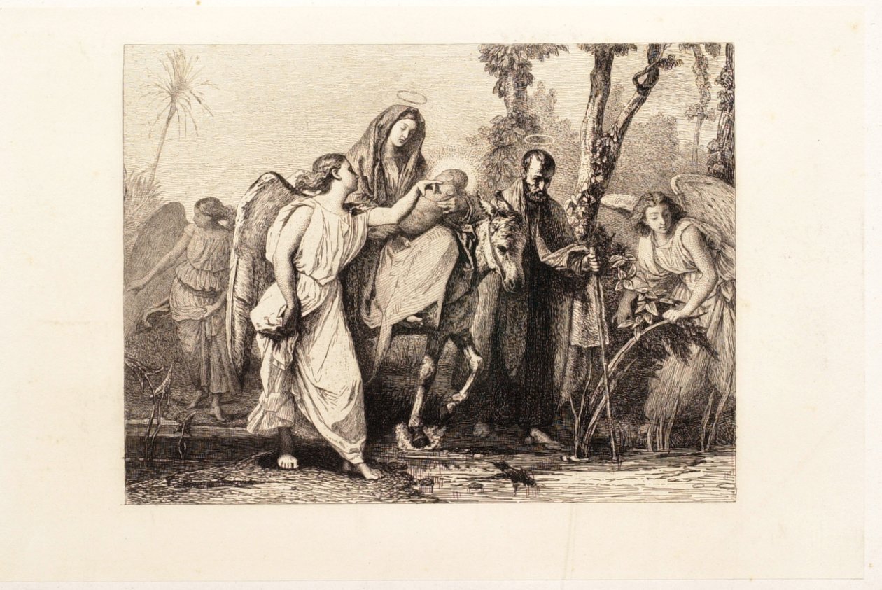 Útěk do Egypta od Leopold Flameng