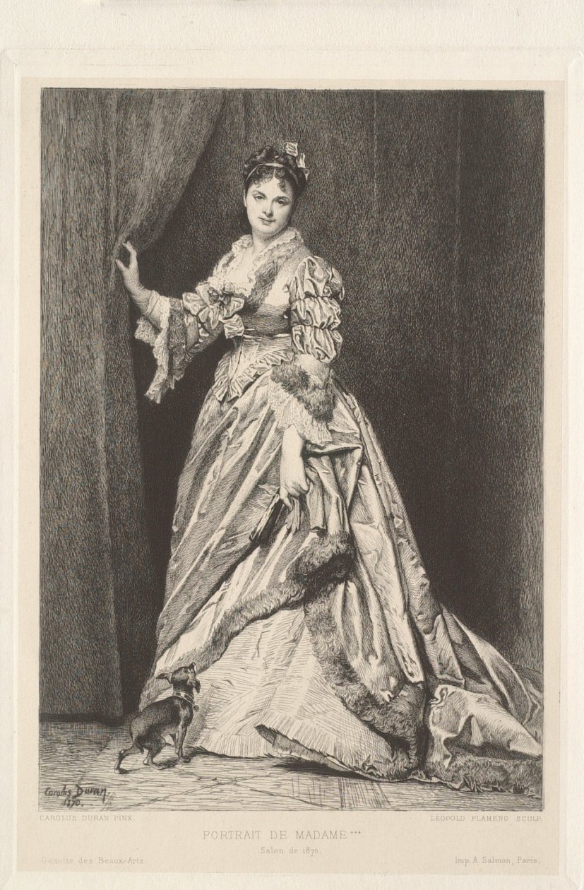 Portrét madame *** od Leopold Flameng