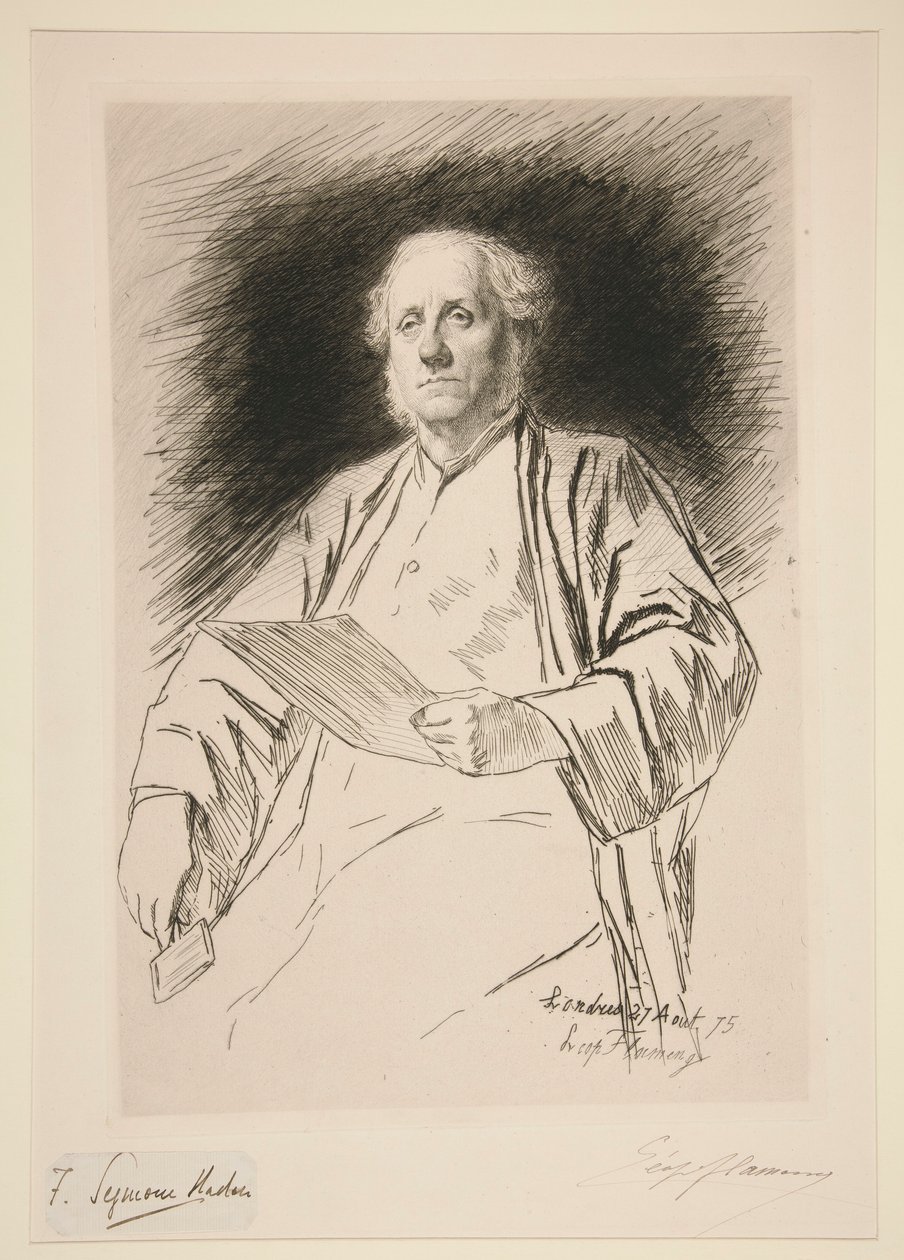 Portrét Seymoura Hadena od Leopold Flameng