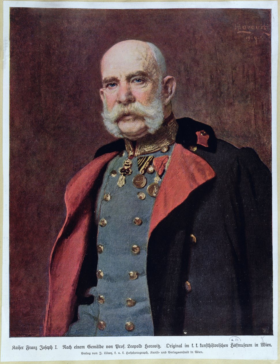 Portrét císaře Františka Josefa I. (1830-1916) 1904-5 od Leopold Horovitz