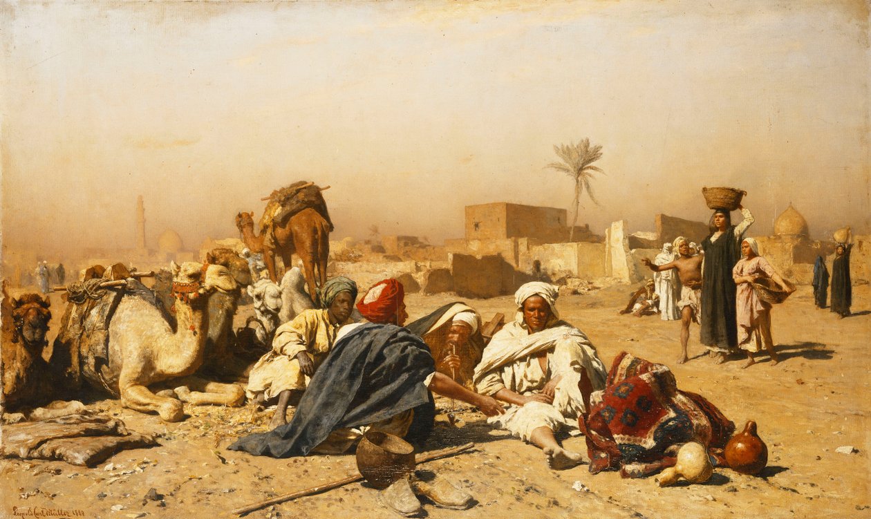 Arabský tábor, 1880 od Leopold Karl Muller