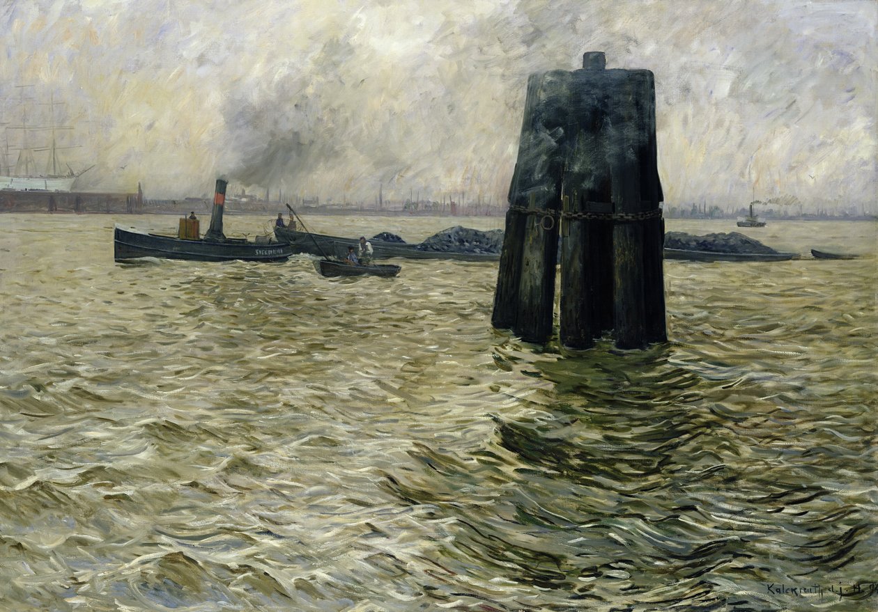 Hamburský přístav, 1894 od Leopold Karl Walter von Kalckreuth