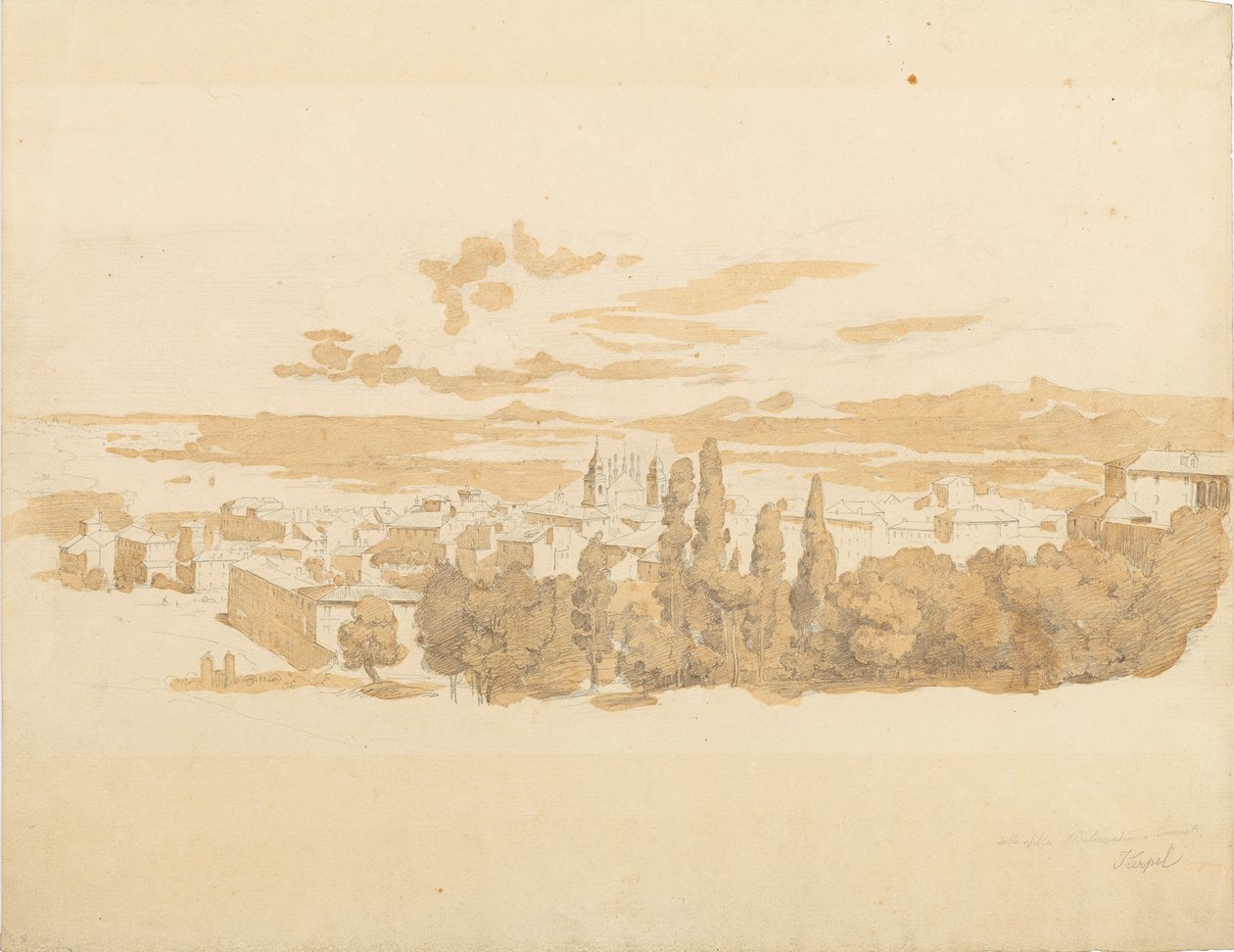 Pohled na Frascati od Leopold Kerpel