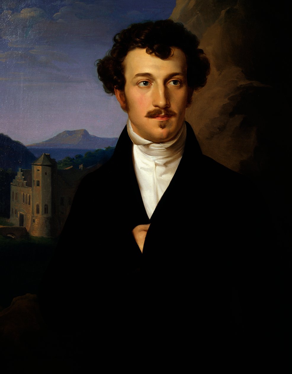 Portrét Franze Von Schobera (Torup od Leopold Kupelwieser