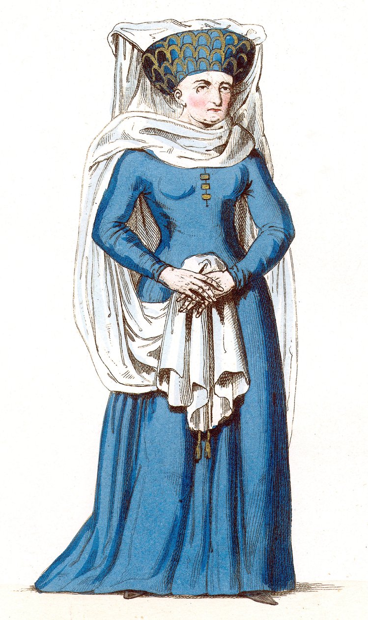 Marguerite de Comminges manželka Arnauda II. pána z Durfortu od Leopold Massard