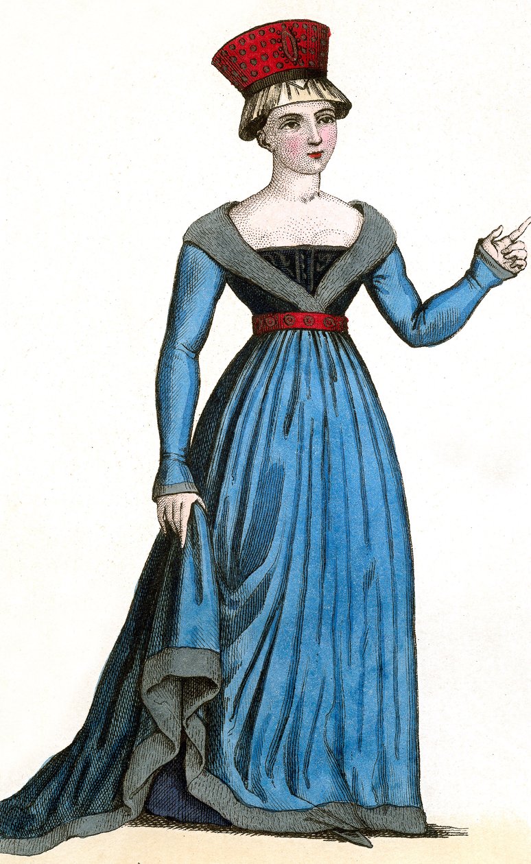 Marie de Fayel, manželka Renauda-de-Nanteuil a matka Marguerite-de-Nanteuil, za vlády Karla VII. od Leopold Massard