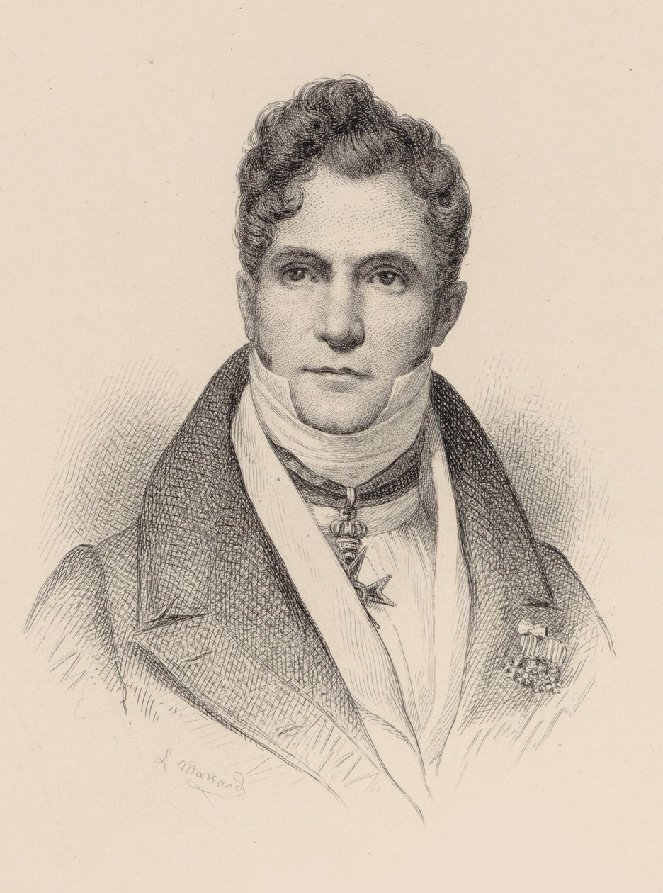 Portrét dirigenta a skladatele Gaspare Spontiniho 1774-1851. od Leopold Massard