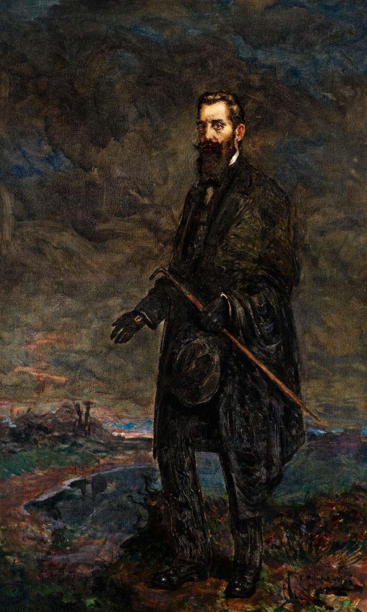Portrét Theodora Herzla (olej na plátně) od Leopold Pilichowski