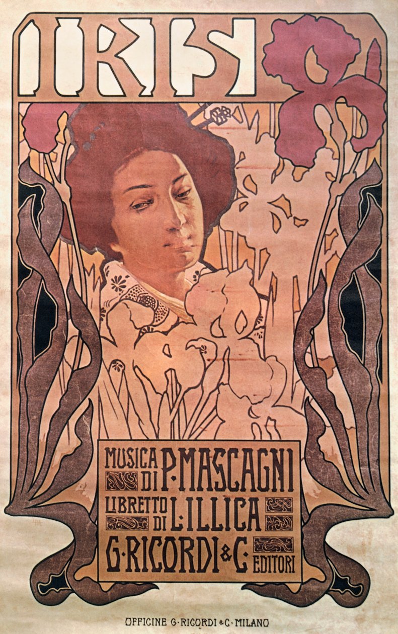 "Iris" od Pietra Mascagniho od Leopoldo Metlicovitz