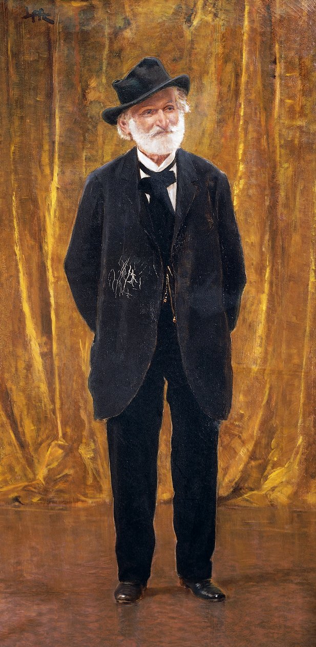Portrét Giuseppe Verdiho (olej na plátně) od Leopoldo Metlicovitz