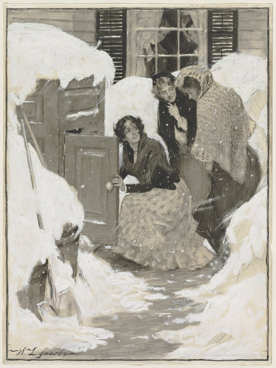 Skica pro knižní ilustrace (akvarel) od Leroy William Jacobs