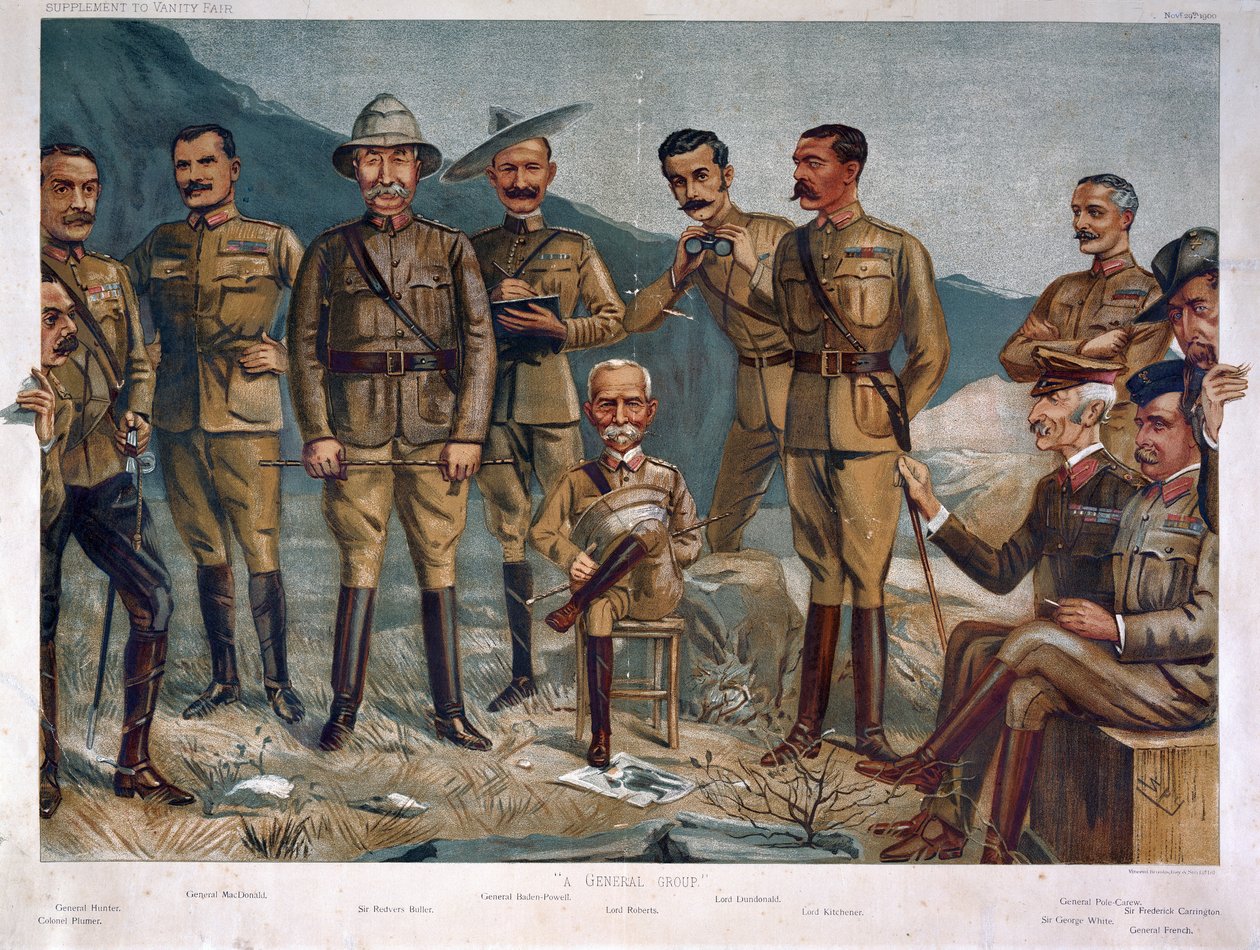 A General Group, vydáno časopisem "Vanity Fair" 1900 (chromolitografie) od Leslie Matthew Ward