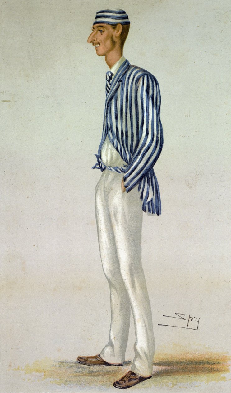 The Demon Bowler, z ‚Vanity Fair‘, 13. července 1878 od Leslie Matthew Ward