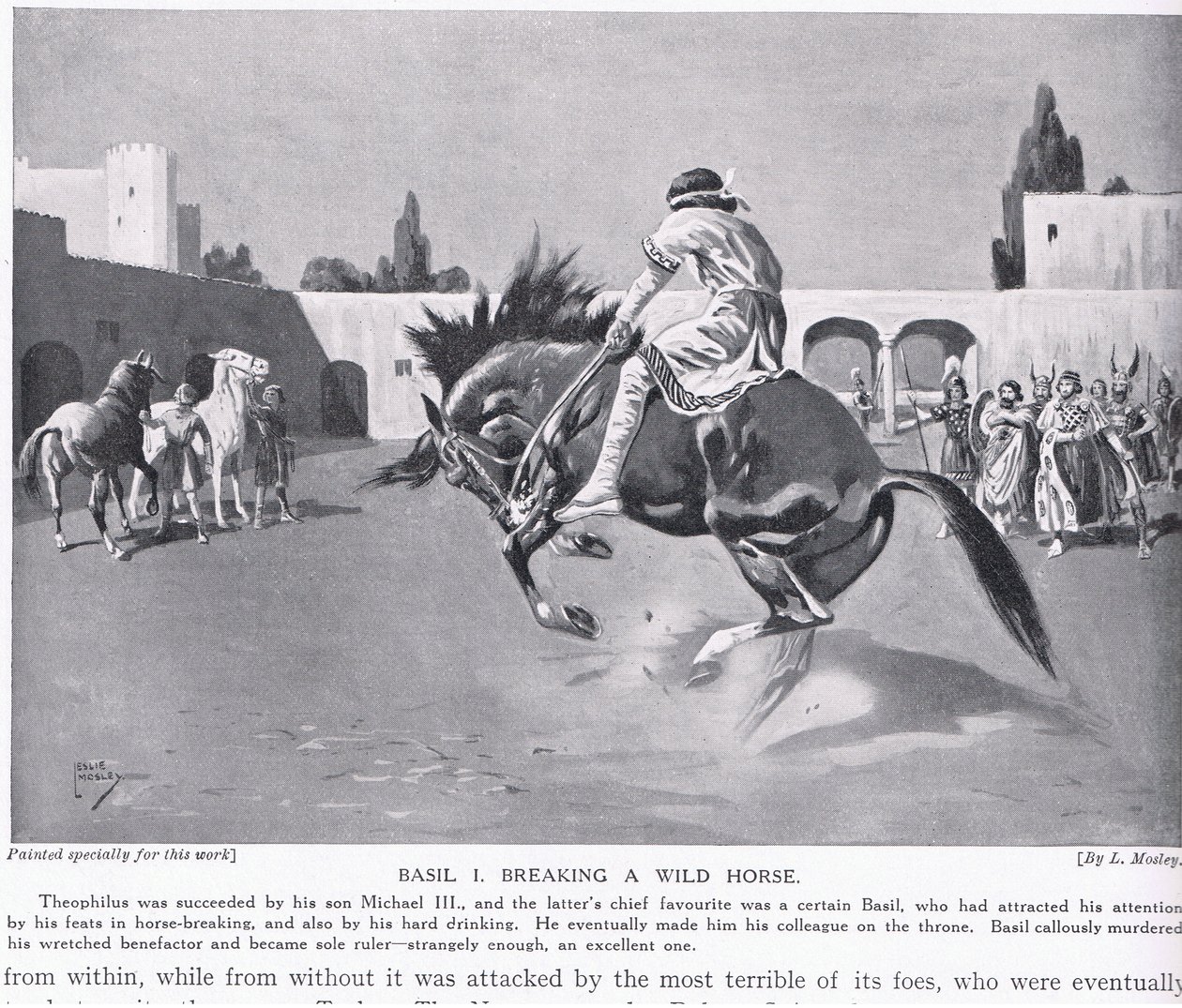 Basil I, lámání divokého koně od Leslie Mosley