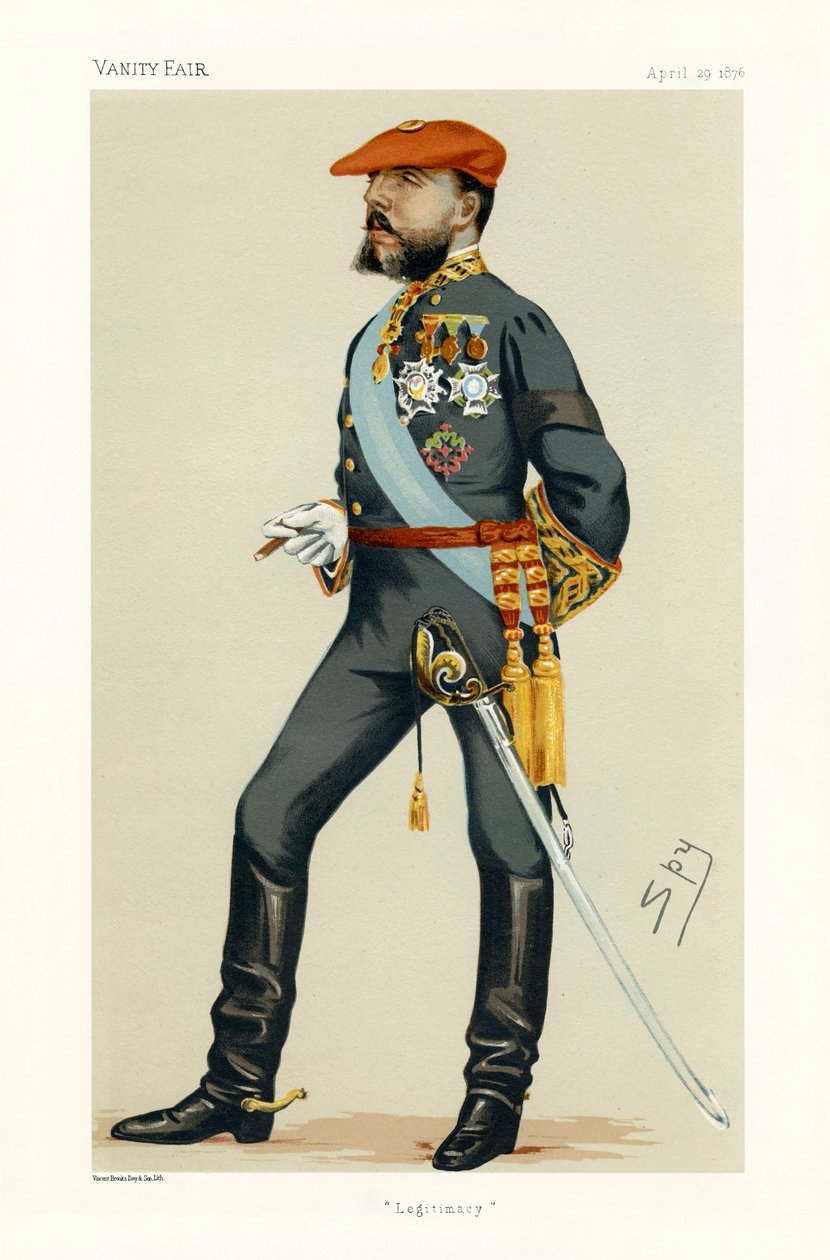 Don Carlos, vévoda z Madridu - portrét stojící od Leslie Matthew (1851 1922) Ward