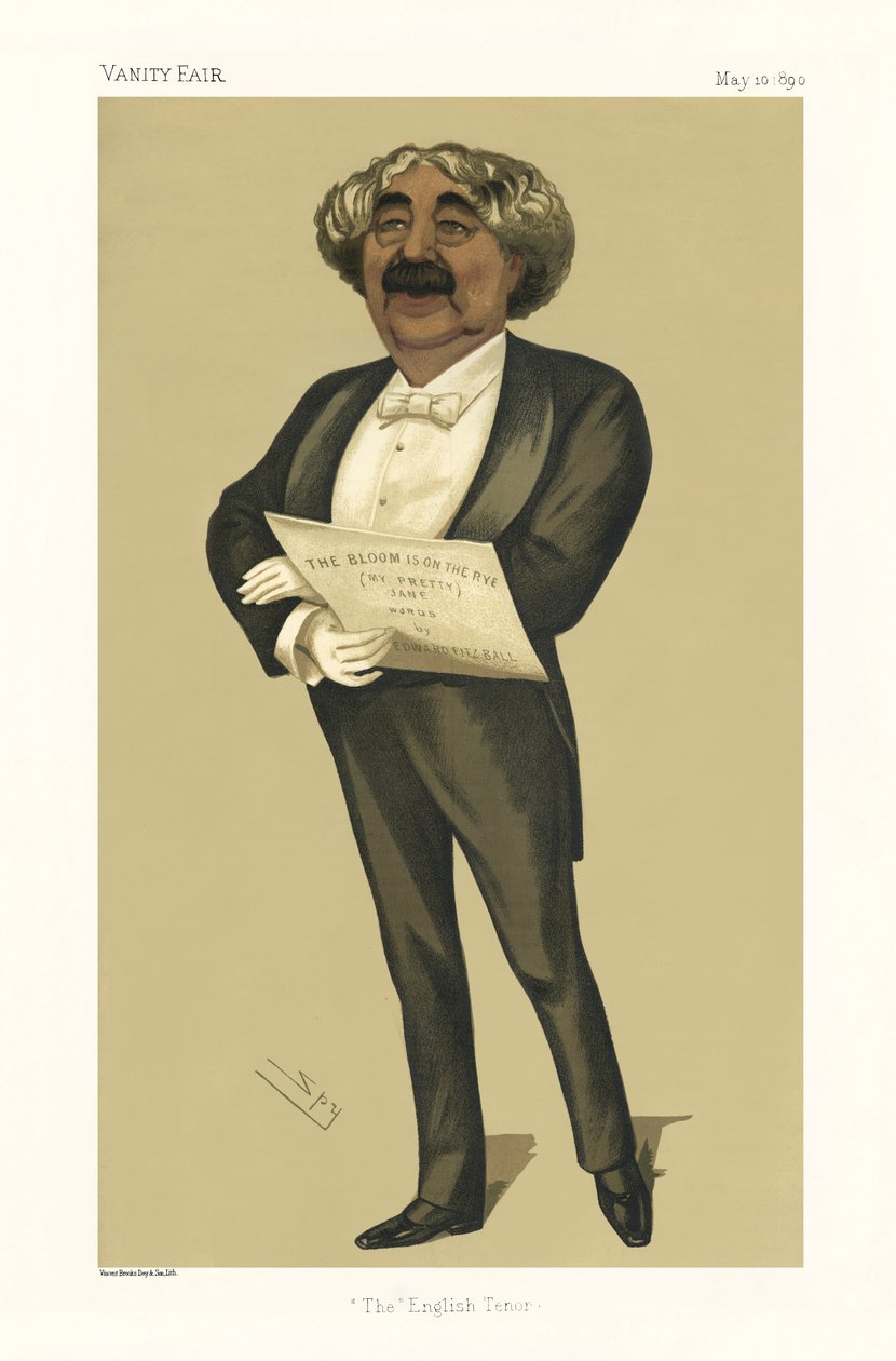 John Sims Reeves - pystykuva seisten od Leslie Matthew (1851 1922) Ward