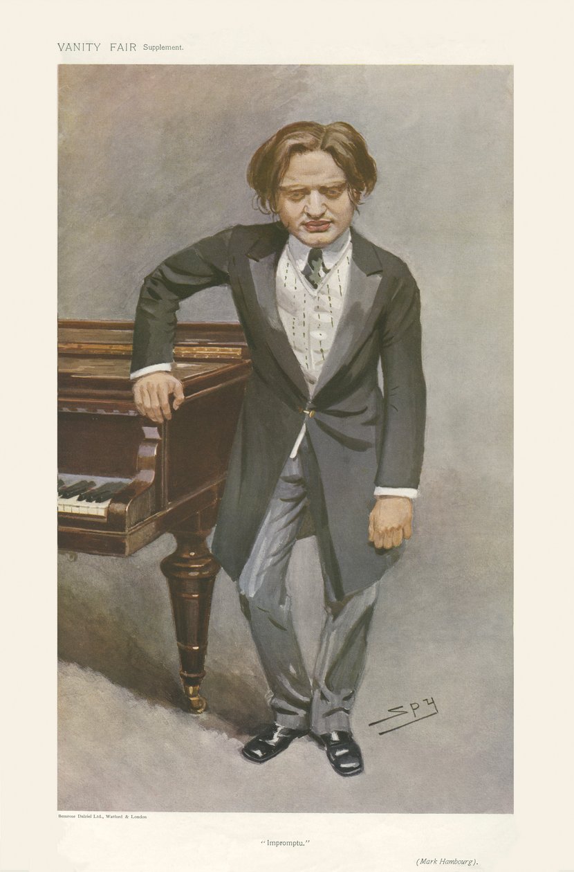 Mark Hamburg - portrét stojící od Leslie Matthew (1851 1922) Ward