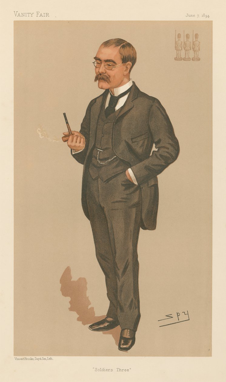 Vojáci tři, Rudyard Kipling (série Vanity Fair) od Leslie Matthew Spy Ward
