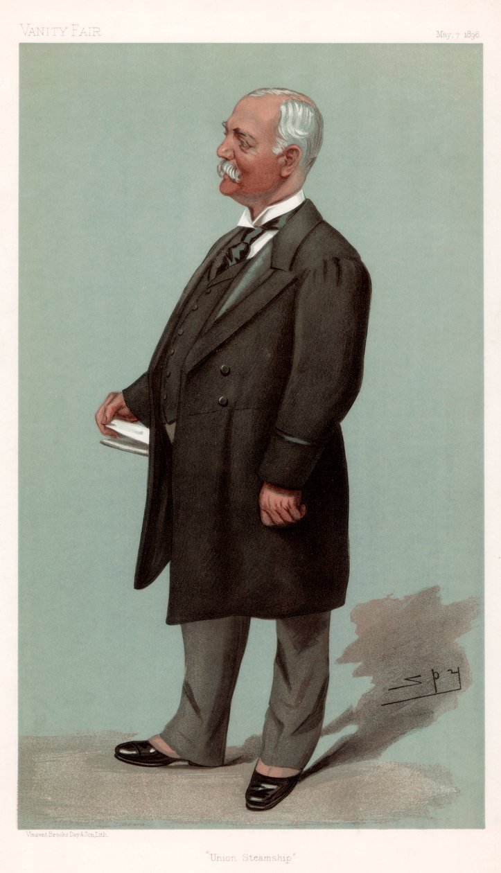 Union Steamship Sir Francis Henry Evans, britský obchodník a politik, 1896. od Leslie Matthew Ward
