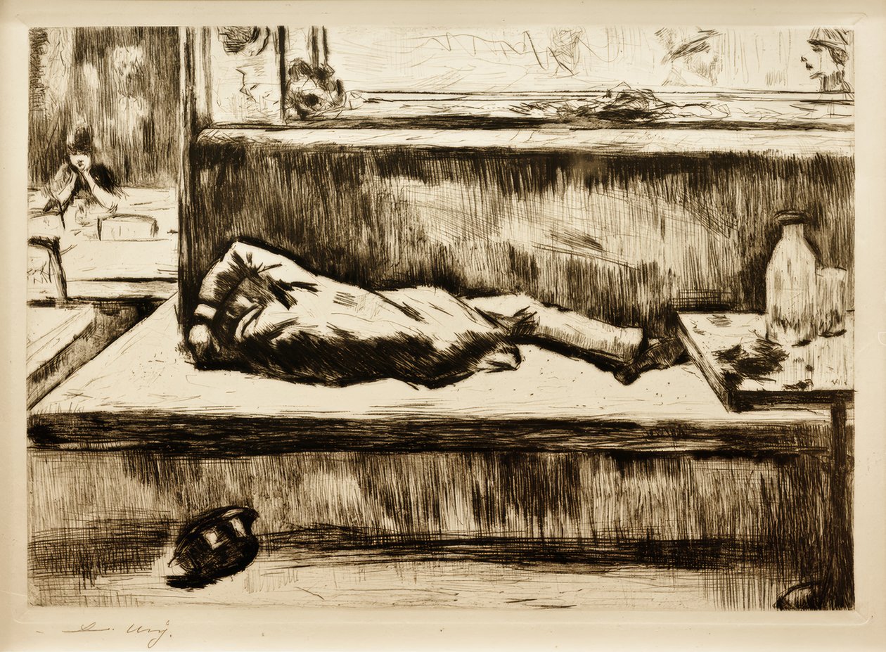 Piják absinthu, Paříž od Lesser Ury