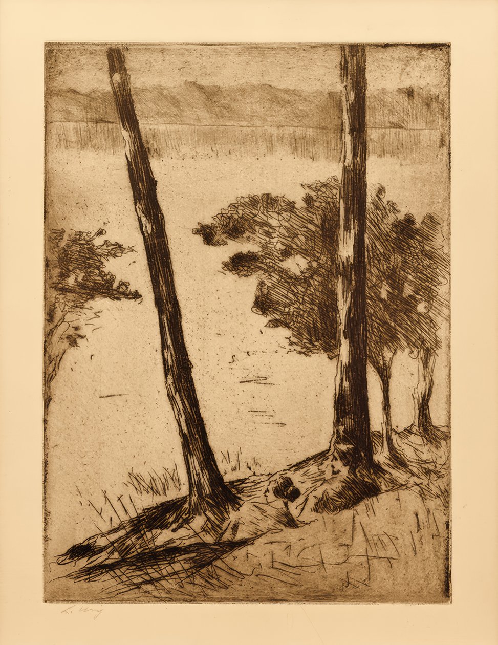 Sedící pár na Havlově od Lesser Ury