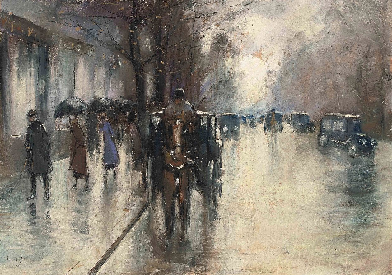 Pod lipami v dešti od Lesser Ury