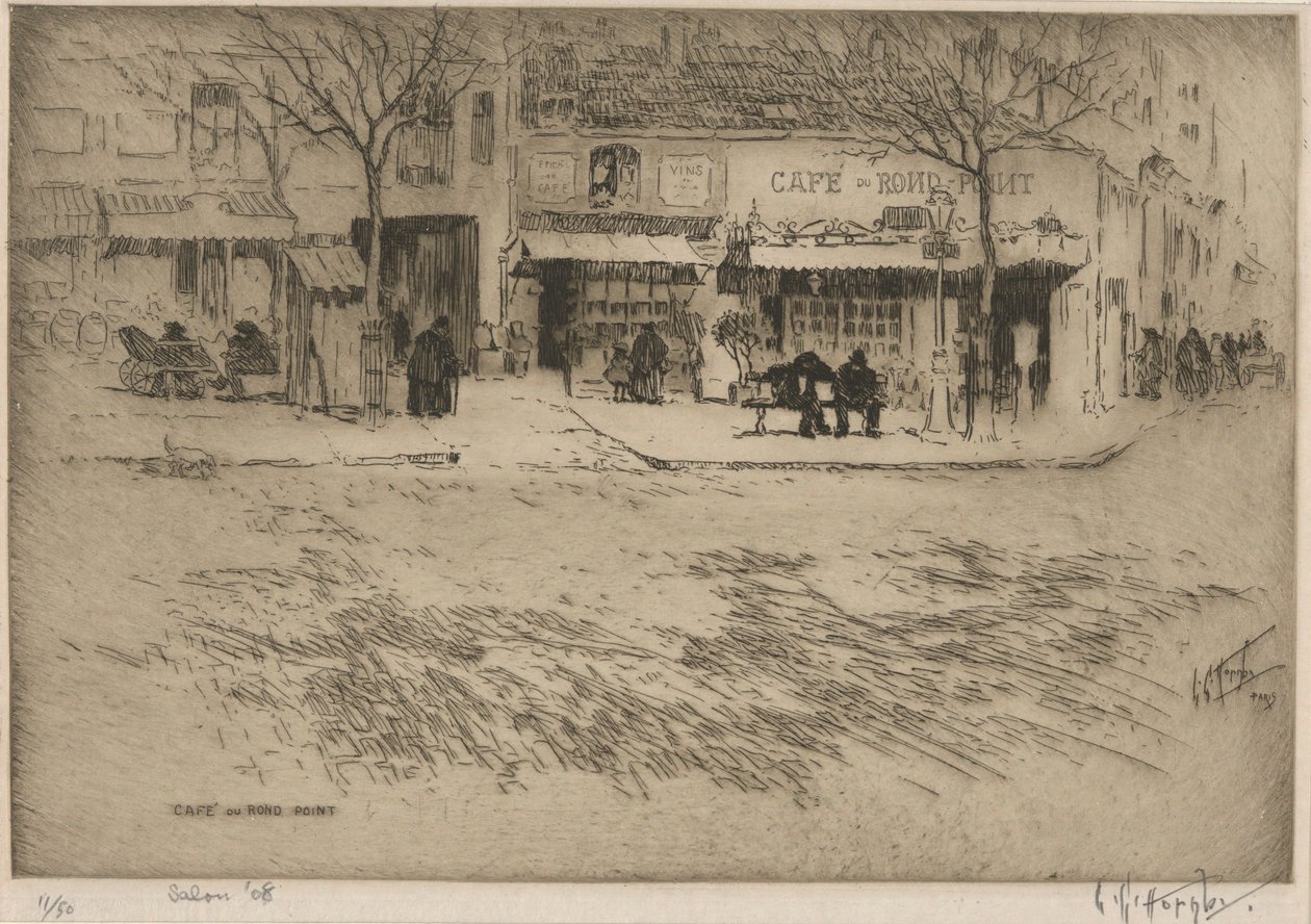 Cafe du Rond Point od Lester George Hornby