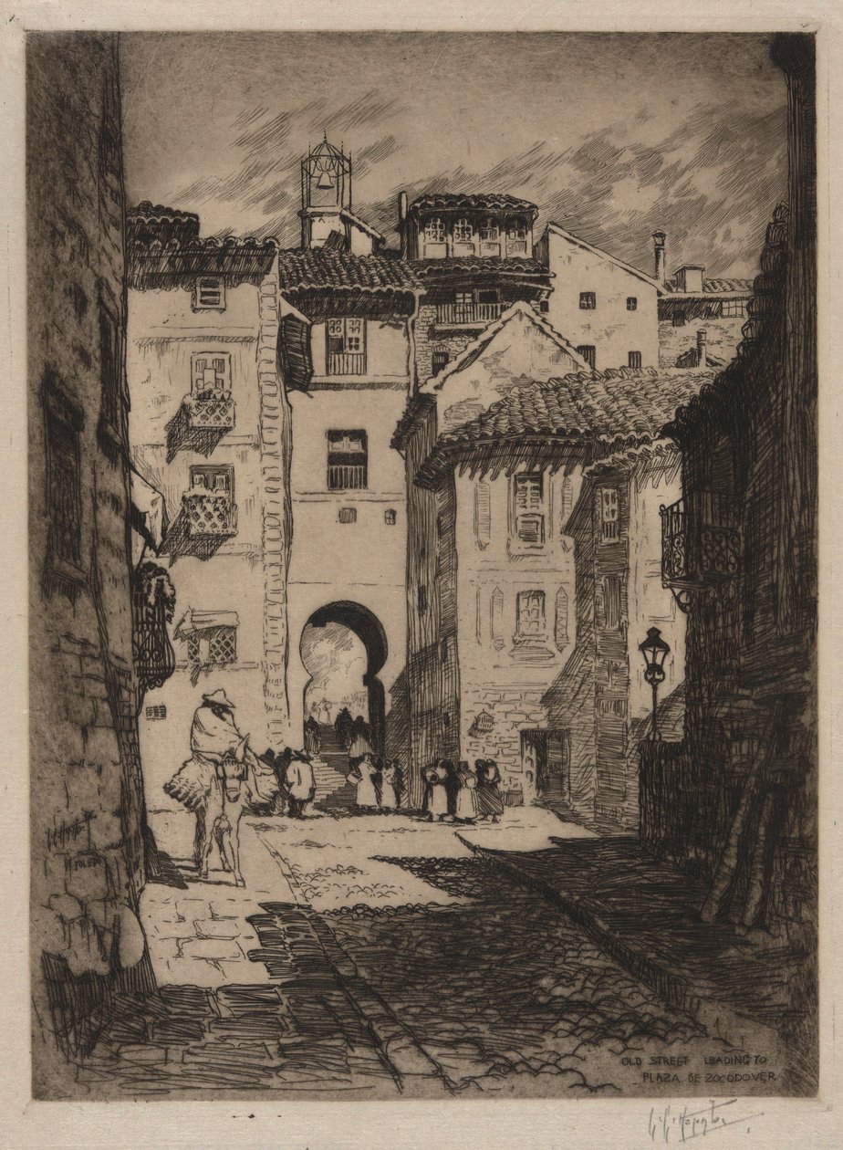 Ulice vedoucí na Plaza de Zocodover, Toledo od Lester George Hornby
