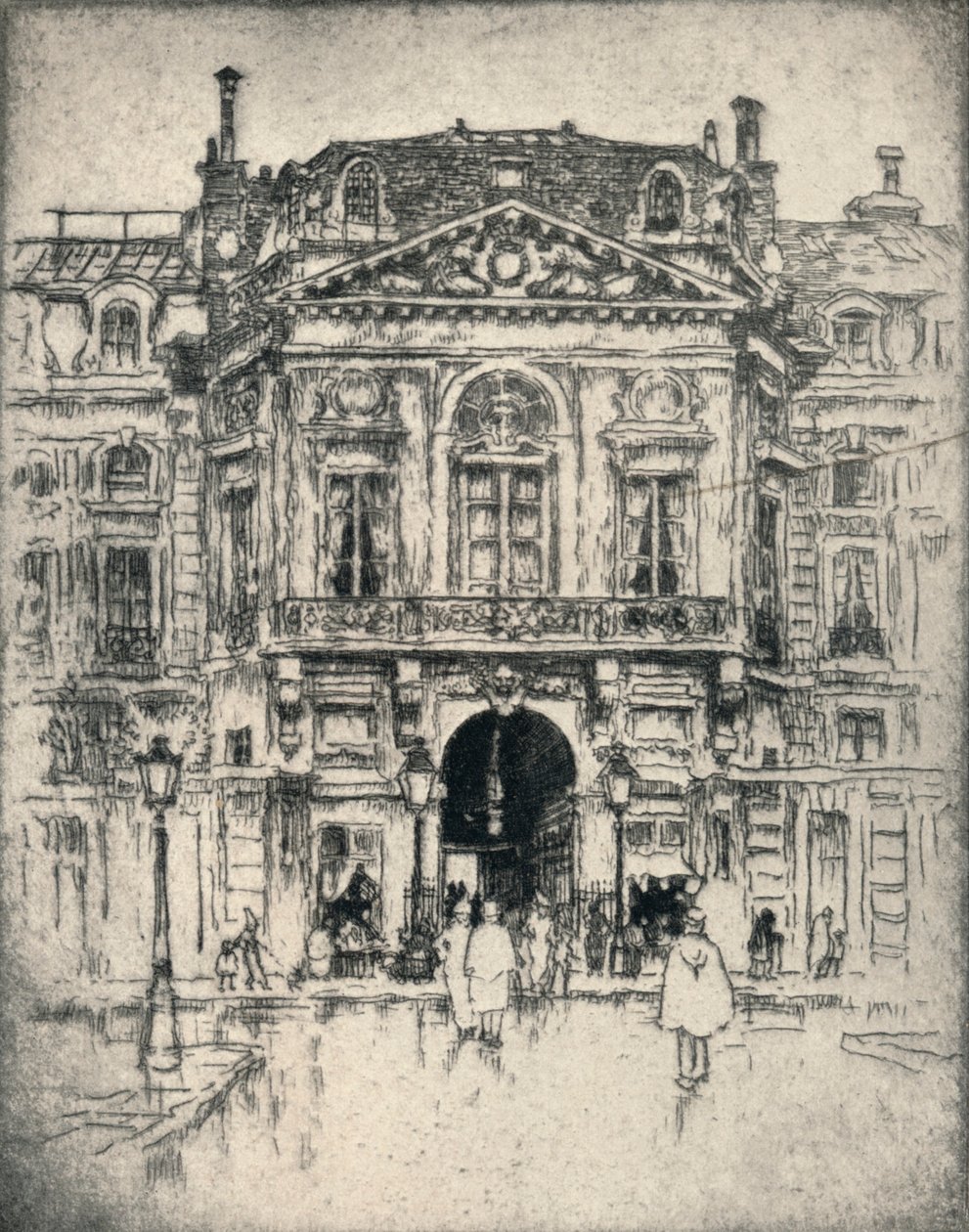 Porte de Valois, Palais-Royal, 1915 od Lester George Hornby