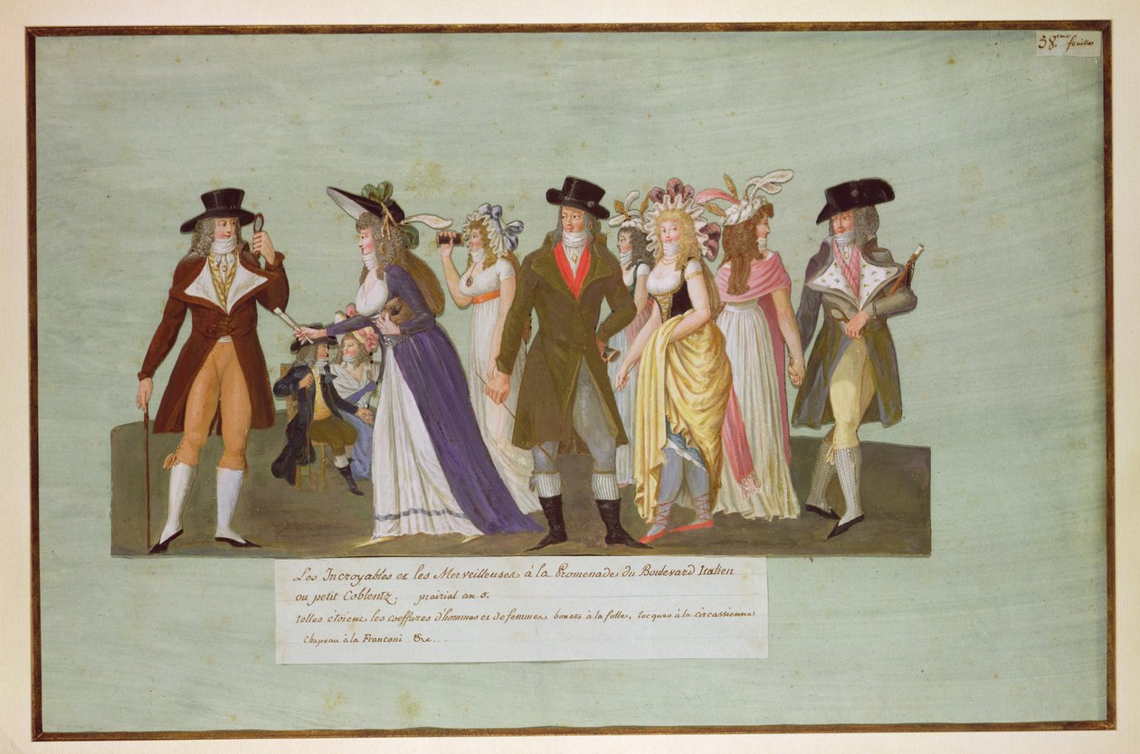 Fol.5 Incroyables a Merveilleuses na Boulevard des Italiens od Lesueur Brothers