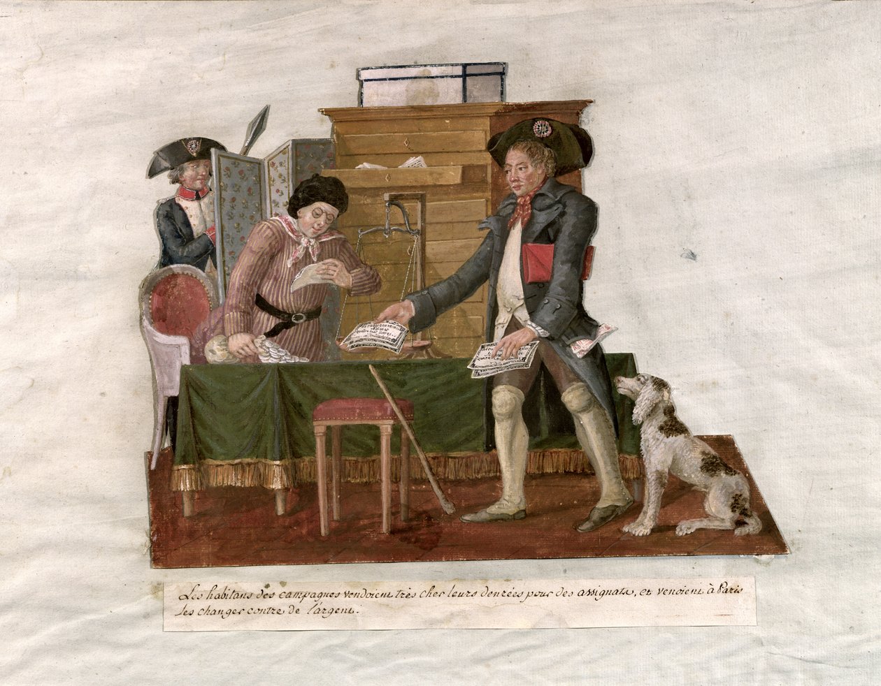 Fol.55 Country Folk and the Money Changer (kvaš na kartě) od Lesueur Brothers